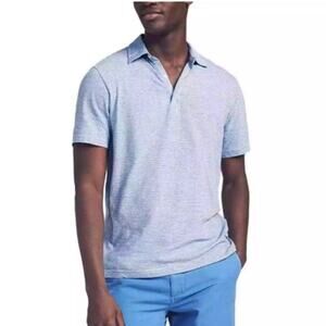 Faherty Men’s Cotton Polo Striped Blue Pink Size XXL